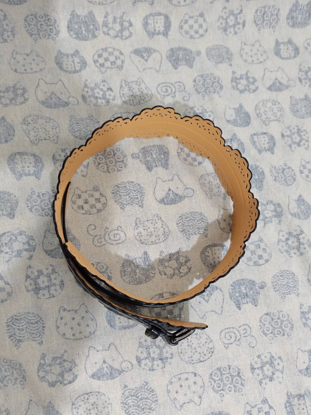 Alaia Wide Black Leather Belt Laser Cutout Lace Design Size 80 - Picture 3 of 9
